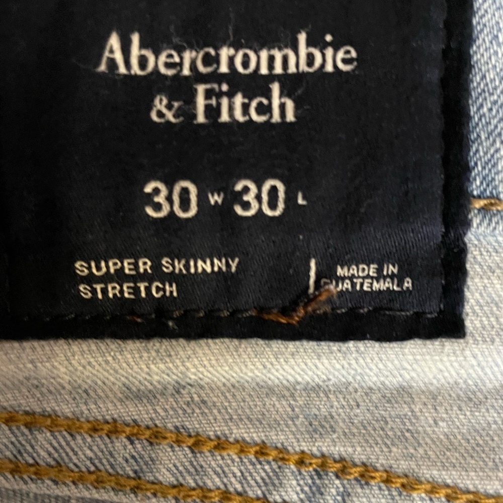 Abercrombie & Fitch Light Blue Super Skinny Jeans